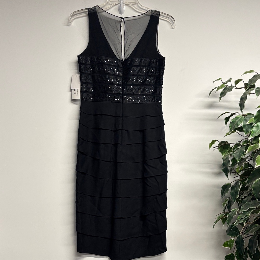 Chetta B Chic Black Dress with Sequin Detail - Picture 5 of 7